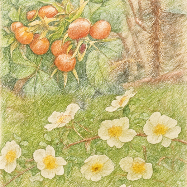 Rose botanique